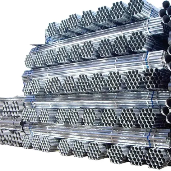 Tubi in acciaio tondo Gi immersi a caldo SGCC, Sgch, G550, Dx51d, Dx52D, Dx53D Acciaio pre zincato Tubo in acciaio inossidabile/alluminio/carbonio/rame/lega